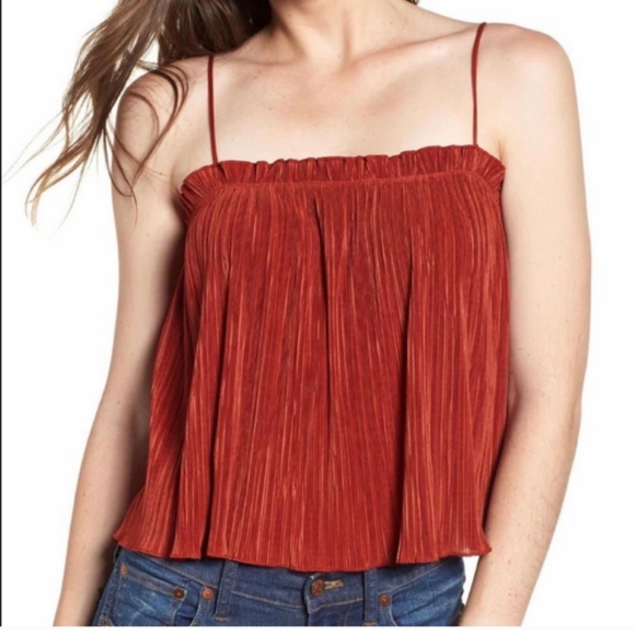 Madewell Pleated Cami - Rust